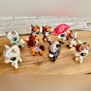 Set of 9 Littlest Pet Shop horses / ponies